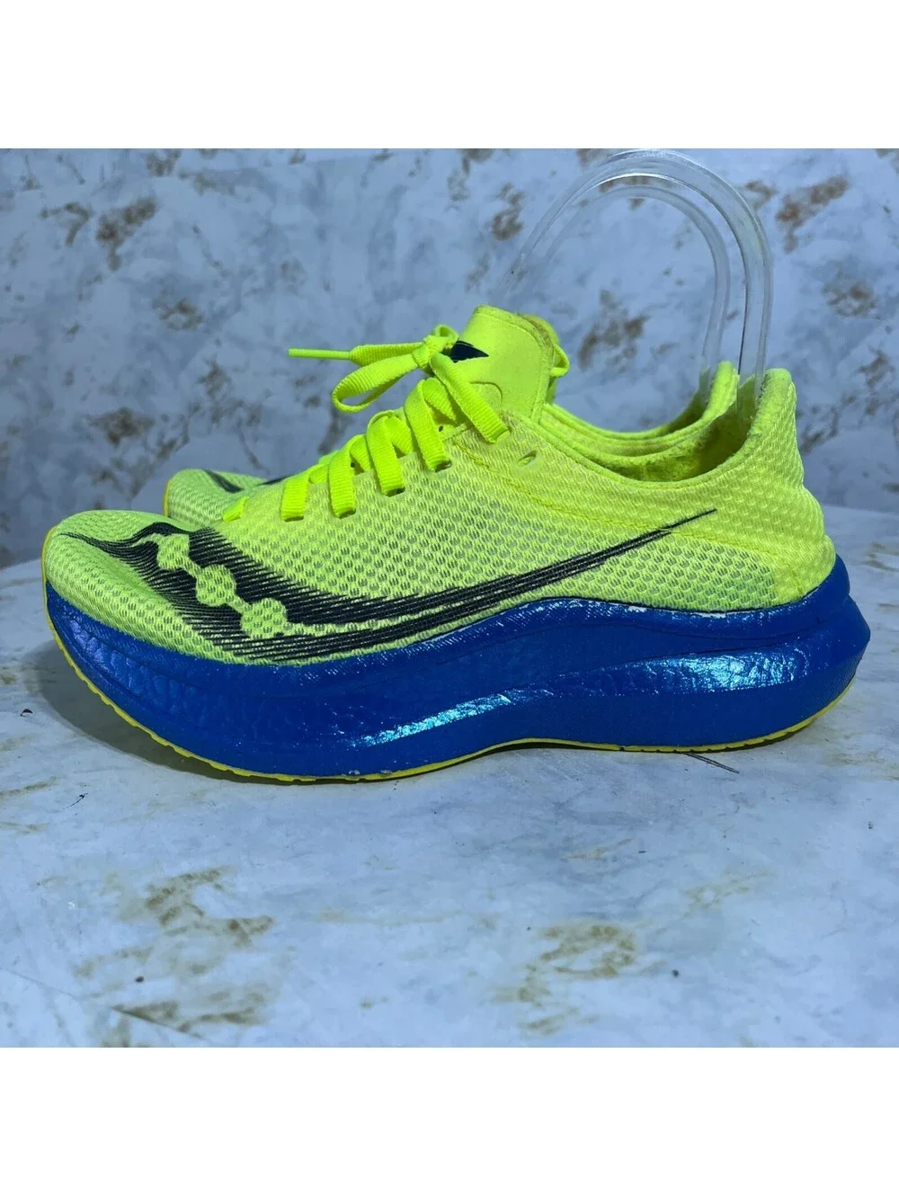 Saucony Endorphin Pro + Womens Sz 6.5 Running Shoes Green Blue Athletic Sneakers